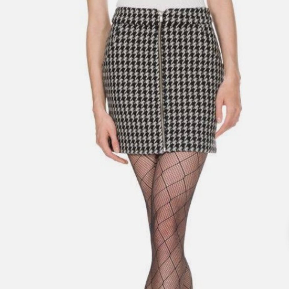 Maje Houndstooth Skirt